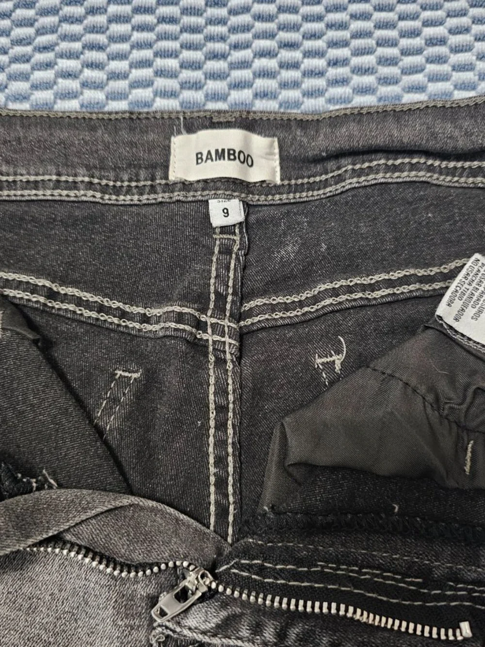 Bamboo Stretch Black Faded Bootleg Women's Jeans - Size 9